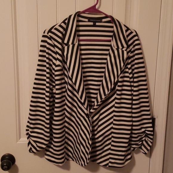 Fashion to Figure Jackets & Blazers - Fashion to figure 3X striped blazer